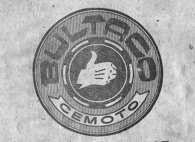Boceto inicial del logo de Bultaco, 1958